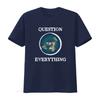 Streetwear Flat Earth Map Question Everything Slogan Print Casual T Shirt vintage Unisex designer clothes fashion Soft