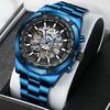 New Fashion Transparent Retro Men's Automatic Mechanical Watches Top Brand Luxury Stainless Steel Skeleton Clocks Reloj Hombre
