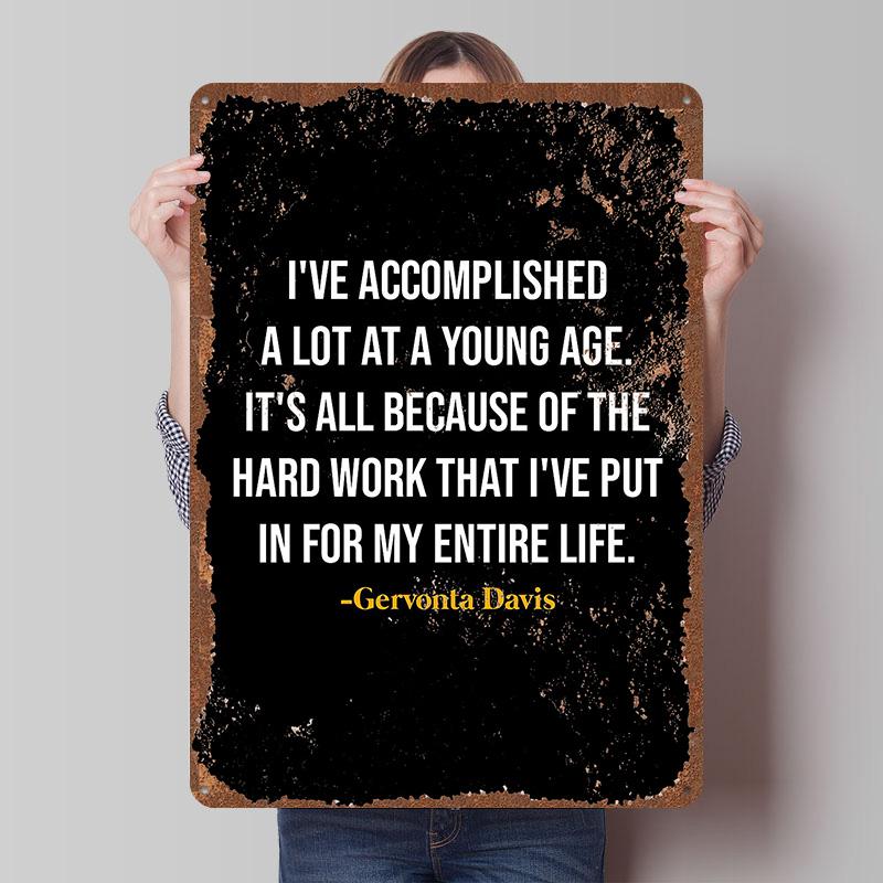Gervonta Davis Boxer Metal Posters Custom Vintage Metal Signs Wall Art Tin Plaque for Man Cave Modern Home Decoration Ornaments