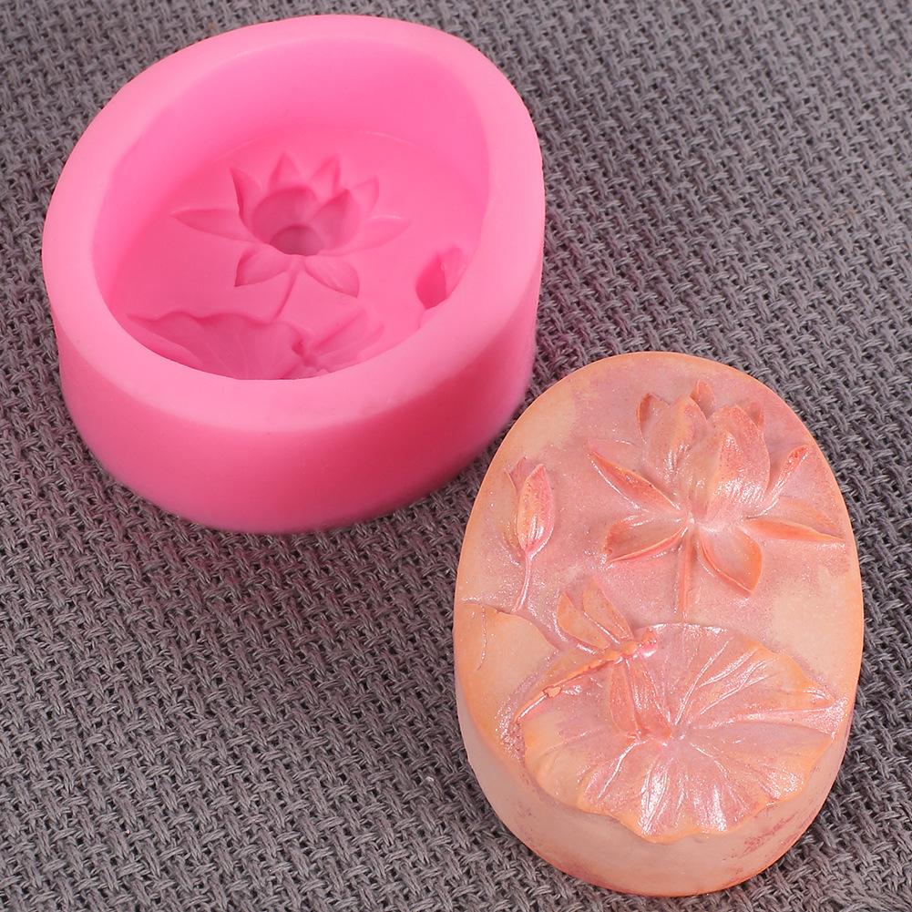 Silicone Cake Mold with 3D Flower Lotus leaf Pattern for Fondant Soap Candy Chocolate Decoration DIY Baking Tools
