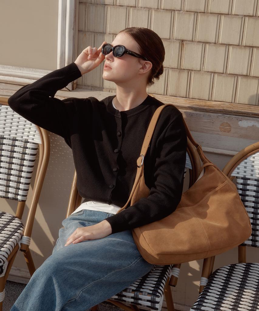 Anoetic Anc Suede Hobo Bag_Camel