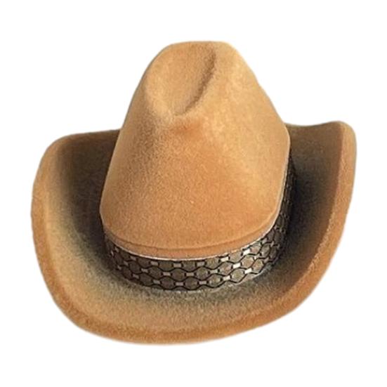 Jewelry Ring Storage Box Waterproof Compact Portable Denim Hat Style Ring Display Holder Case for Proposal Engagement