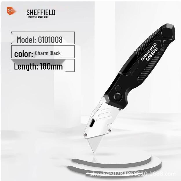 Мини-складной нож Steel Shield Industrial - Полностью металлическое лезвие для рукоделия и резки обоев