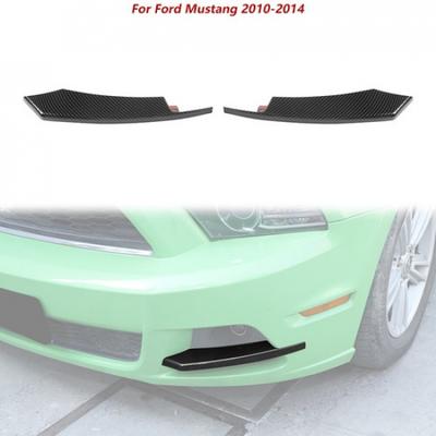 For Ford Mustang 2010-2014 Carbon Fiber Front Fog Light Lamp Eyebrow Cover Trim