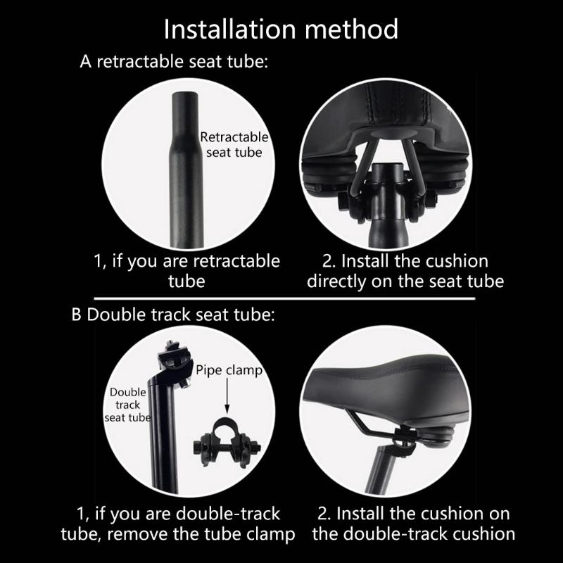 Silicone Bicycles Saddles Cycling Cushions Road Bike Saddles Pad Nonslip Bike Cushions Shock Absorption Seats Pad Enduring