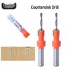 8-Piece Woodworking Countersink Drill Set - Self-Tapping, Concealed Installation, Alloy Step & Tapered Drill Bits