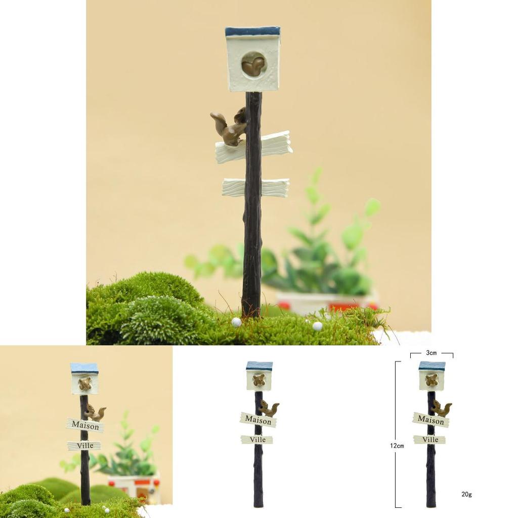 Creative Squirrel Mailbox Microscopic Scene Decoration Props Mini Model Ornament For Office And Home