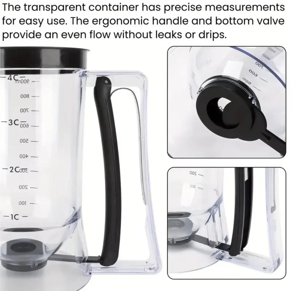 Cupcake Batter Dispenser - Designed for Easy Pouring - Non-Stick And Space-Efficient Ideal for Making Waffles Cakes and Pancakes