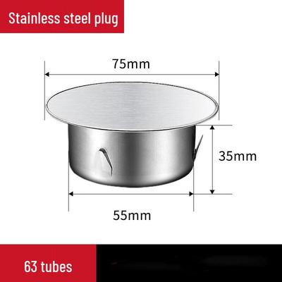 XuanYong 63mm Plat RVS Afvoerputdeksel (4-pack)