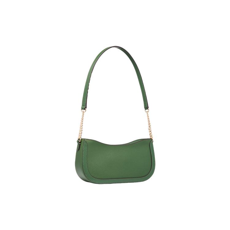 New MICHAEL KORS Leather Crescent Bag Shoulder Bag Small Size Women's Leather Brown/Milk White/Green 35S4G9GU5L
