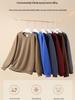 Autumn Round Neck Cotton Hoodie: Light, Comfortable Couple's Homewear with Long Sleeves & Custom Logo Option for Men.