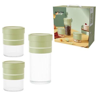 Aiyiyao Crystal Series Vielseitiges Aufbewahrungsglas 3-teiliges Set