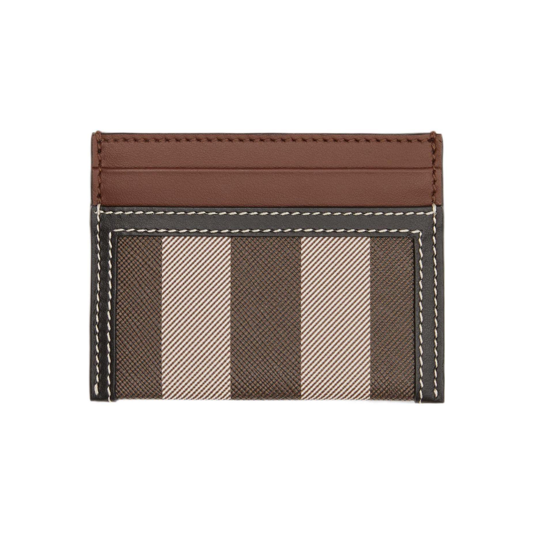 Burberry Color Block Design Check Small Leather Wallet Women wallet Dark-Walnut-Brown 80623011 Basic Set BagDust Bag 21690₽