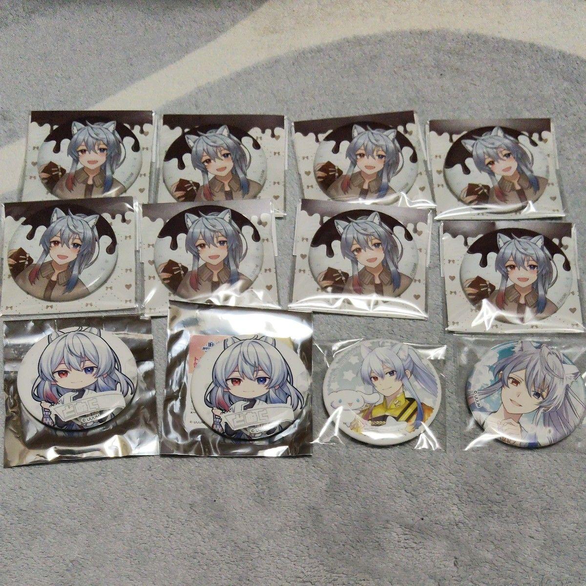 Used Colorful Peach Donuku Can Badge Set of 12 Bulk Sale
