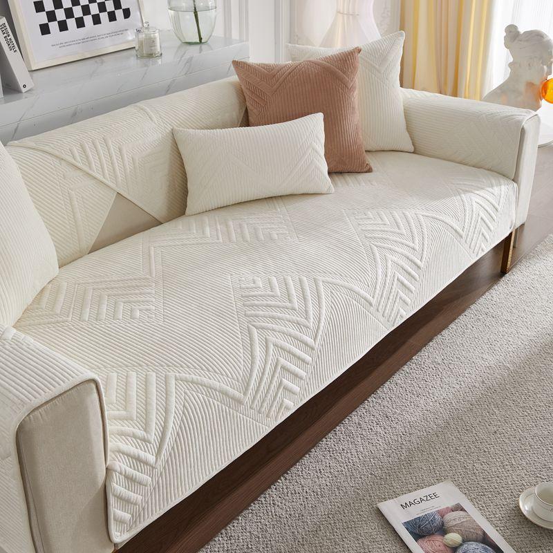 

Осень и зима Nordic Ins, белая плюшевая кожаная диванная подушка, хрустальная бархатная подушка, нескользящая спинка, полотенце, простое, современное, теплое 70*70cm