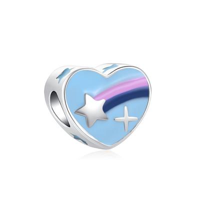 2022 New 925 Sterling Silver Enamel Universe Star Moon Diy Bead Fit Original Fashion Charms Bracelet Jewelry Women Acessories