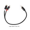 2PCS Plug and Play 1 Male to 2 Female 0.3m/11.8in for RCA Y Adapter Cable  Audio Video