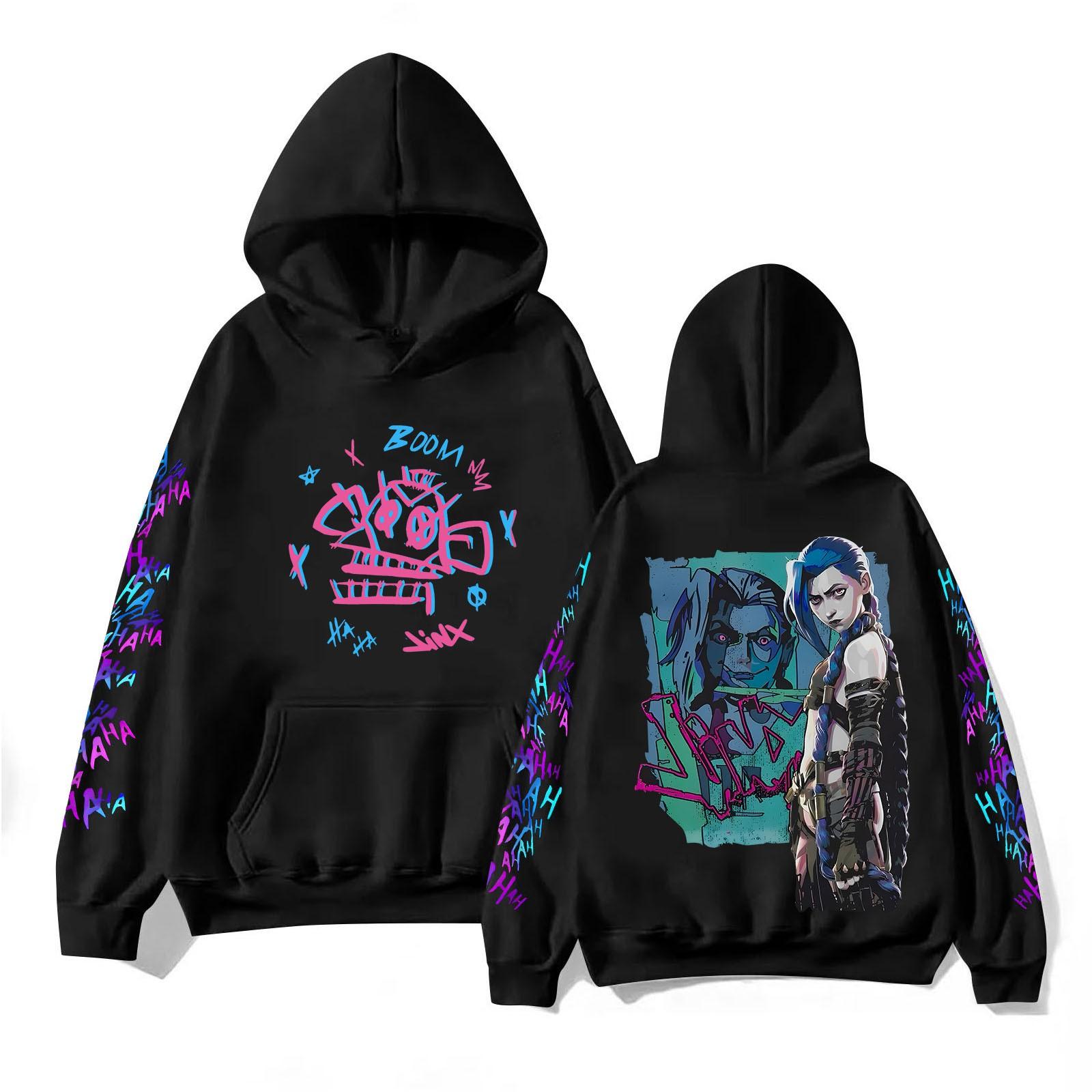 

Женская мода O-образный вырез с длинным рукавом и принтом, толстовка с капюшоном M