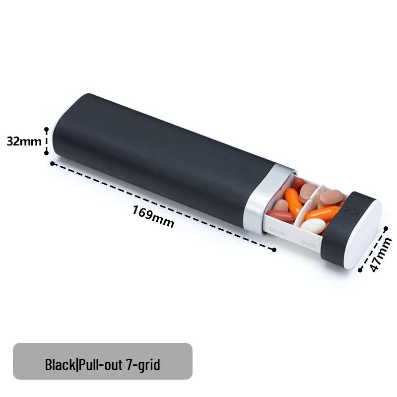 Portable Seven-Day Pill Organizer: Food-Grade, Moisture-Proof, Multi-Compartment Medicine Dispenser