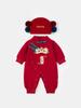 Red Newborn Bodysuit for Boys & Girls - Autumn Full Moon & 100-Day Celebration Outfit