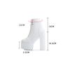2025 Style Female Singer Thick Heel Short Muffin Thick Sole Performance White Super High Heel Stage Boots ZYW-831-12