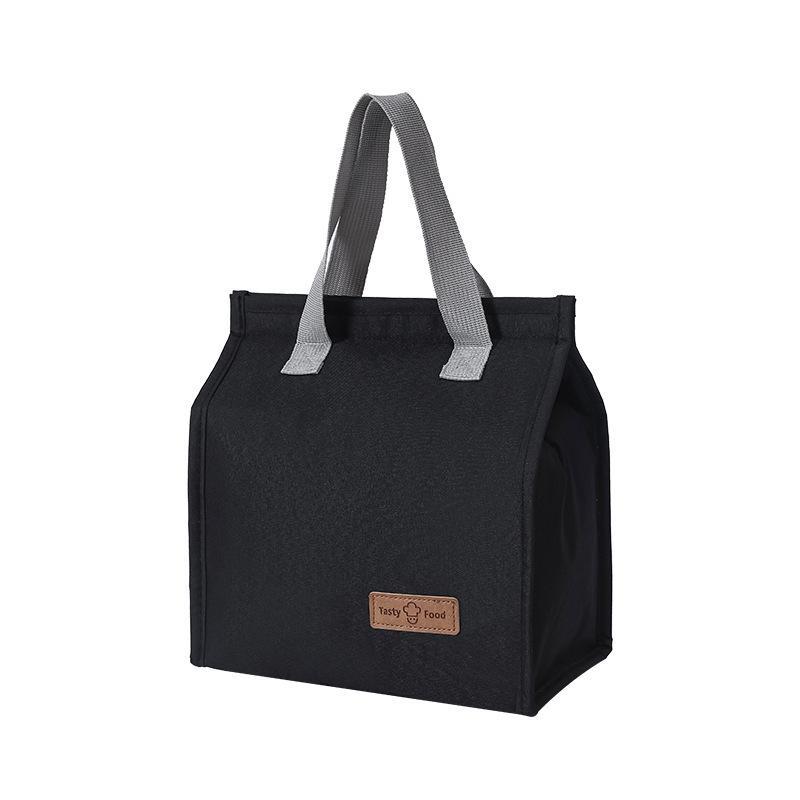 Insulated Lunch Tote Bags Waterproof Linen Fabric Thermal Lining Perfect For Office School Picnics Daily Use