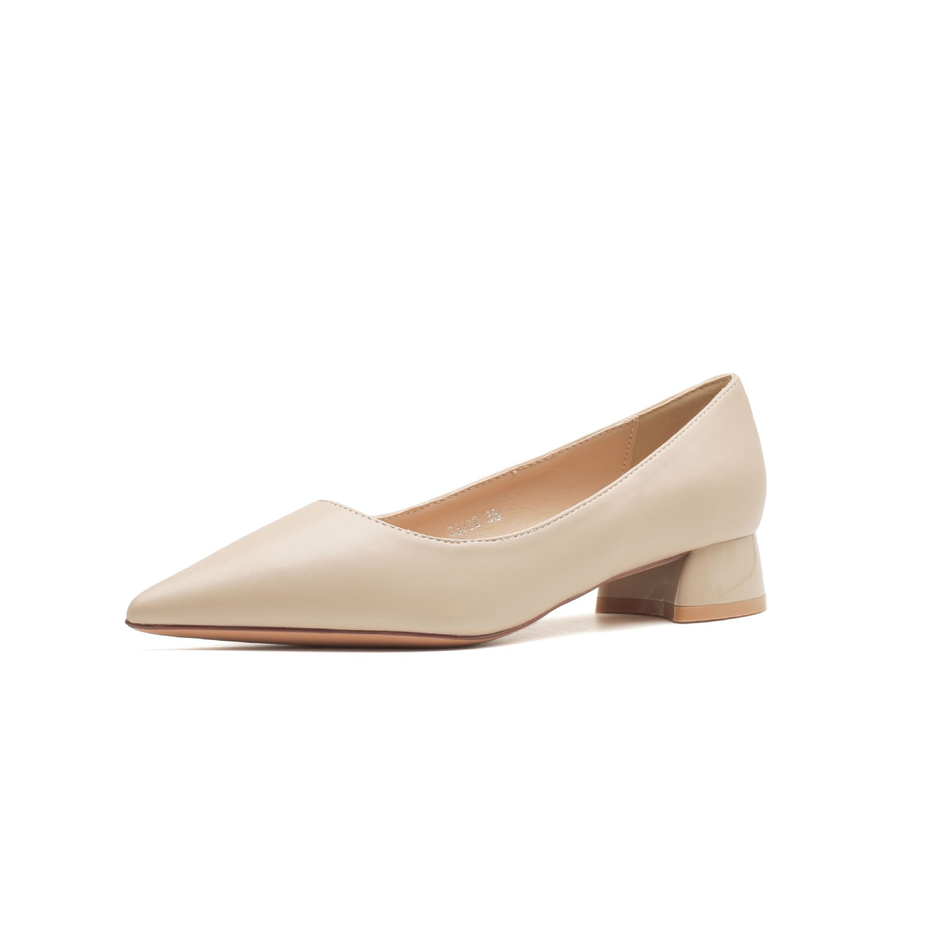 

Низкий каблук с острым носком, женская кожаная обувь, повседневная, универсальная, удобная, на высоком каблуке, элегантная, темпераментная, рабочая обувь 37