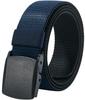 [LionVII] Stretch Belt, Reversible Color Reversible, Adjustable, Workwear, Unisex, Casual, Sports, Hiking, Plastic Buckle, Elastic Belt (Black and
