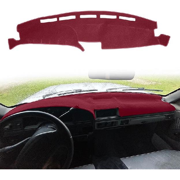 Dashboard Cover  Fit For Ford F150 F250 F350 Bronco Pickup Truck 1987 1988 1989 1990 1991 Dash Cover Mat Pad Carpet (Dark Gray)