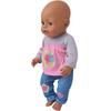Muñecas Reborn de 43 cm Traje Casual Muñeca Americana Chica de 18 Pulgadas Nuestros y Generación Muñecas Accesorios Ropa Camiseta Pantalones
