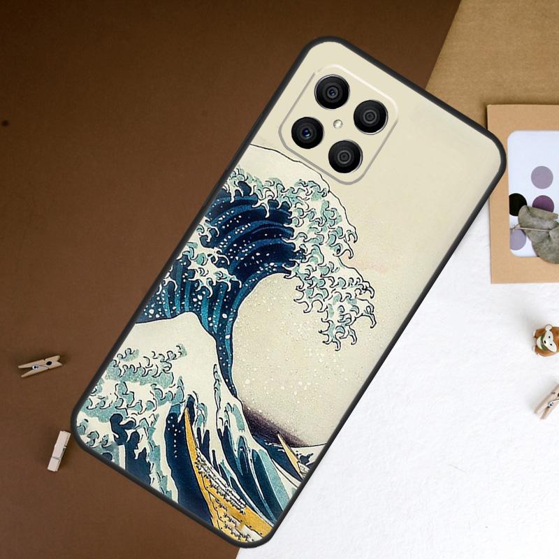Japanese Great Wave of Kanagawa Case For Honor Magic 5 Lite Magic 6 Pro 50 70 90 X6 X7 X8 X9 8X X7a X6a X8a X9a X9b Cover