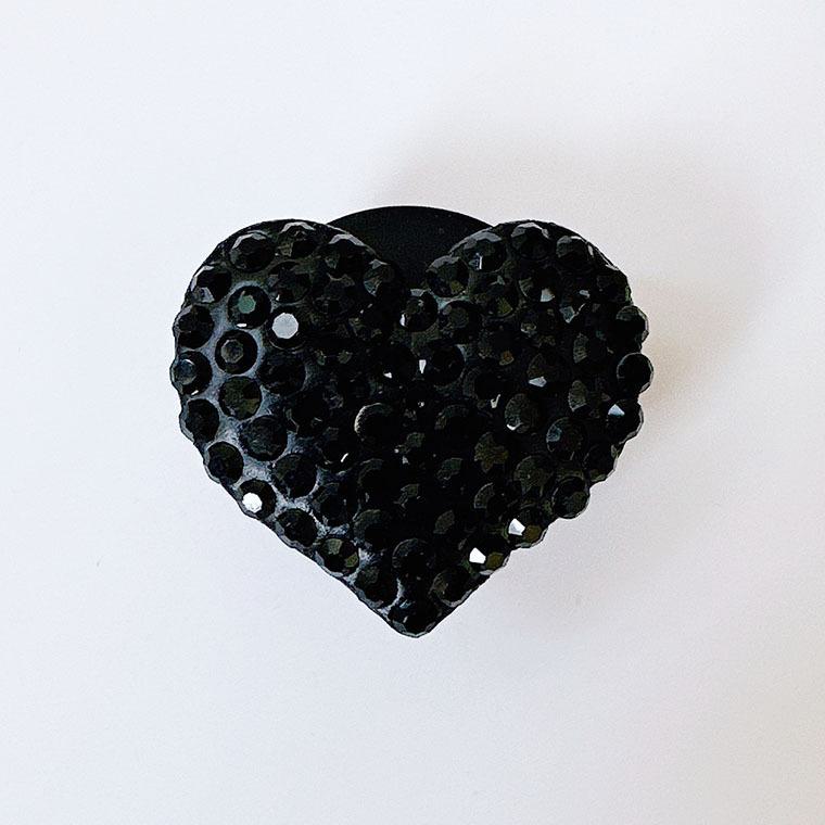 

Бриллиантовый горный хрусталь персиковое сердце автомобильный зажим для ароматерапии вентиляционное отверстие - украшение для автомобиля Love чёрный