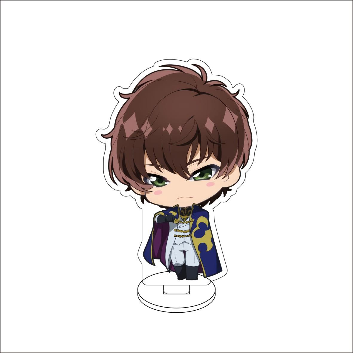 

10CM Anime CODE GEASS Lelouch of the Rebellion Figure Stand Model Lelouch Lamperouge Cute Desk Decor Standing Sign Gifts 10CM