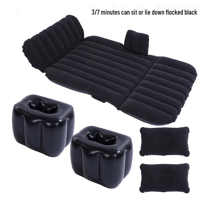 

Car Inflatable Bed: 3/7 Split Folding Rear Seat Travel Mattress