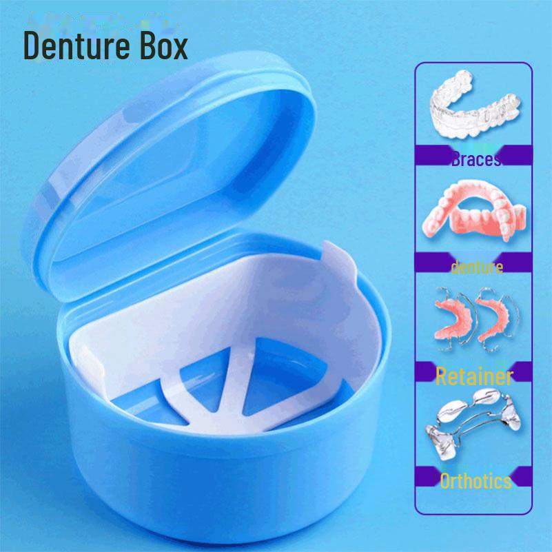 Boîte de rangement portable pour appareils dentaires et prothèses dentaires invisibles pour personnes âgées