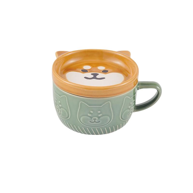 DuoLi Shiba Inu Ceramic Mug with Lid