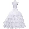 White Bridal Petticoat Puffy Design Hoop Crinoline Fancy Wedding Underskirt  Prom Night