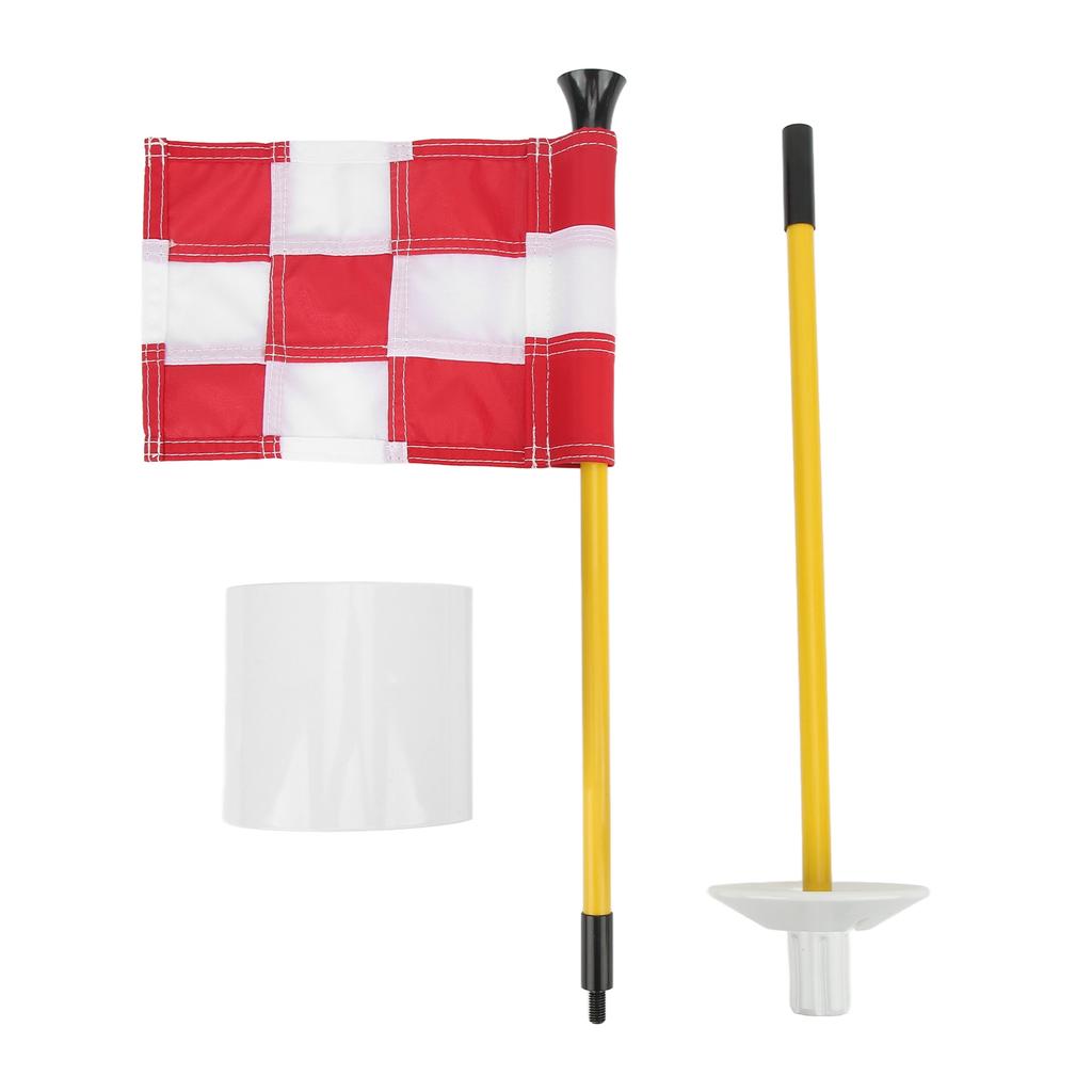 Golf Pin Flag Lochbecher Set für Mini Putting Green Flaggenstock Hof Übungszubehör Tragbar 2