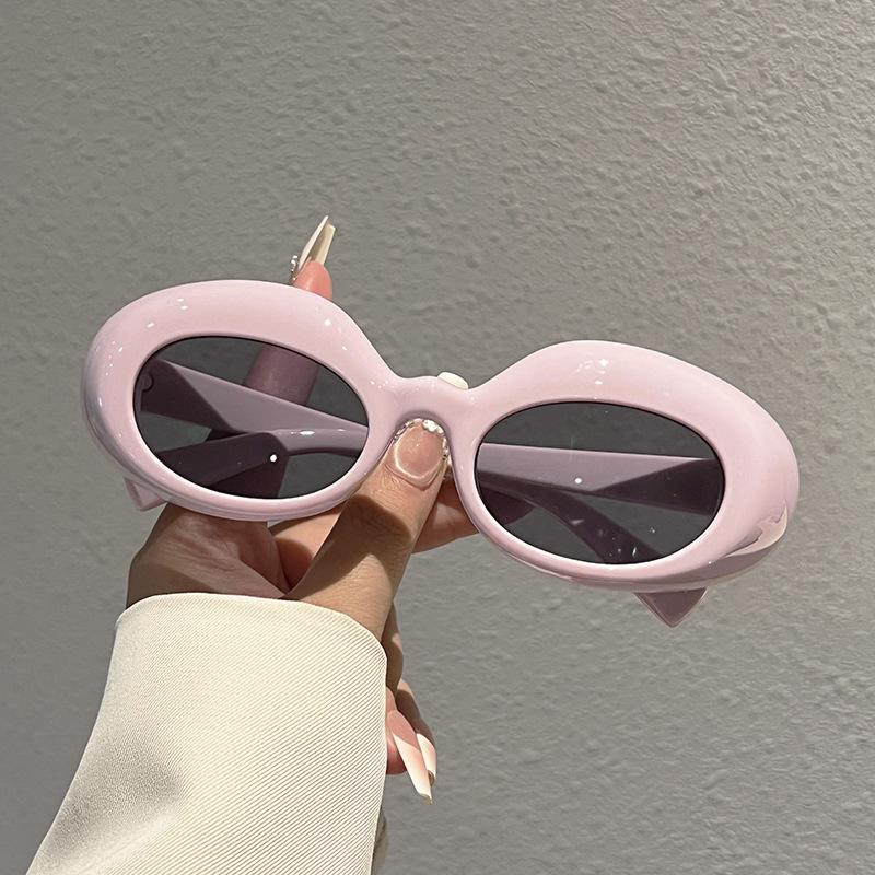 New Oval Sunglasses, Hip-Hop Street Style, Retro Fashion, Trendy Ins Versatile Sunglasses