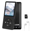 Новий MP3-плеєр з 64 ГБ SD, розширюваний до HIFI звуку, велика довга велика кнопка блокування для запобігання MP3-плеєру з FM та відео, ідеально підходить для