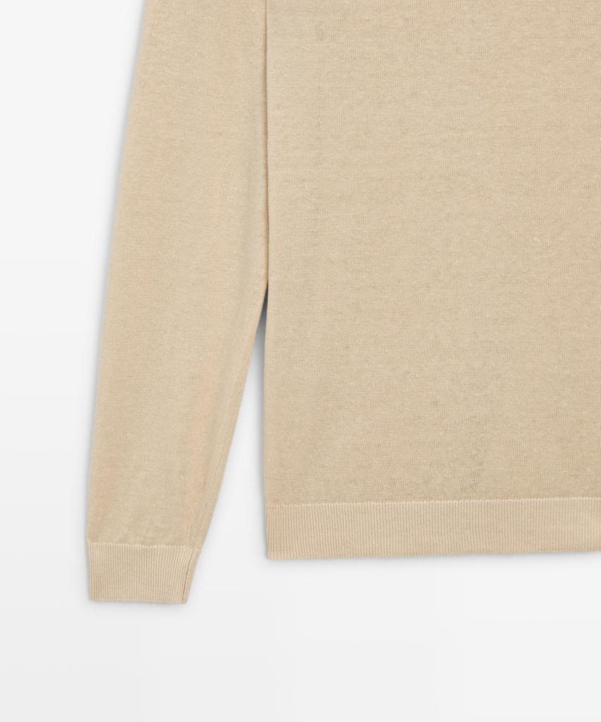 Masimodutti Linen Round Neck Knit