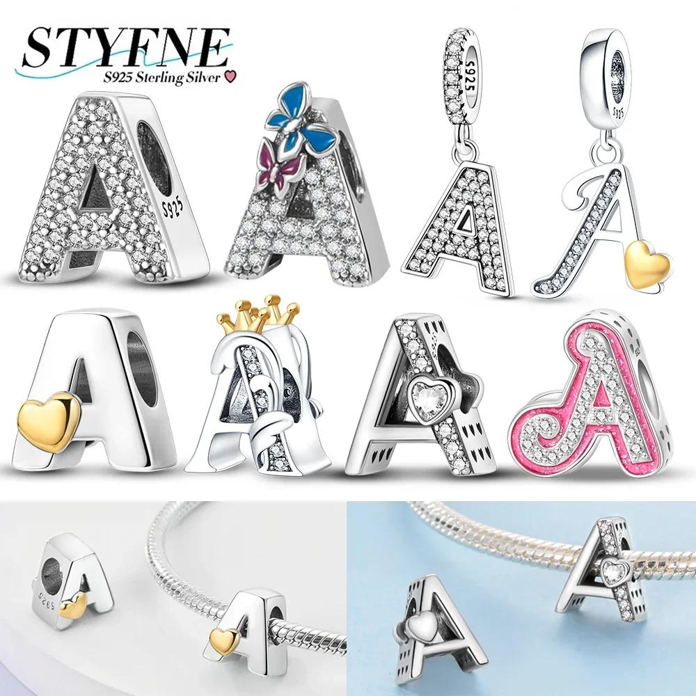Charm Bead Charms Plata Originales Letter Collection Shining Bead Charms Ideal For Charm Bead Charms copper Bracelets Jewellery Making Womens Gift