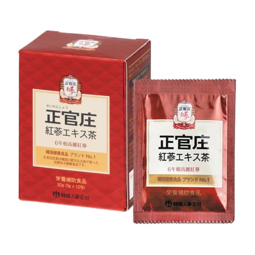 Cheong Kwan Jang Red Ginseng Extract Tea, 3g X 10 Packets [Trial] Korean 6-Year-Root Korean Ginseng Concentrated Extract, 100% Korean Red Ginseng Powd