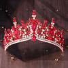 DIEZI Vintage Baroque Crystal Flower Tiara For Women Girls Party Luxury Bridal Bride Rhinestone Crown Hair Accessories Jewelry
