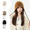 Versatile Straps Knitted Hat Women's Warm and Cold Ear Protection Hat Small Fashion Wool Hat