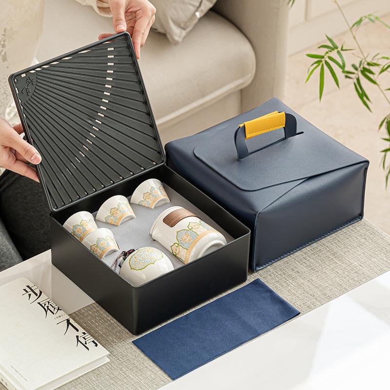 Outdoor Kung Fu Tea Set Portable Travel Tea Set Tea Pot Accompanying Kuaike Cup Business Gift