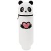 Cartoon Foldable Pencil Case Silicone Animal Shape Pen Container Broken-resistant Rabbit Panda Pen Box for Students