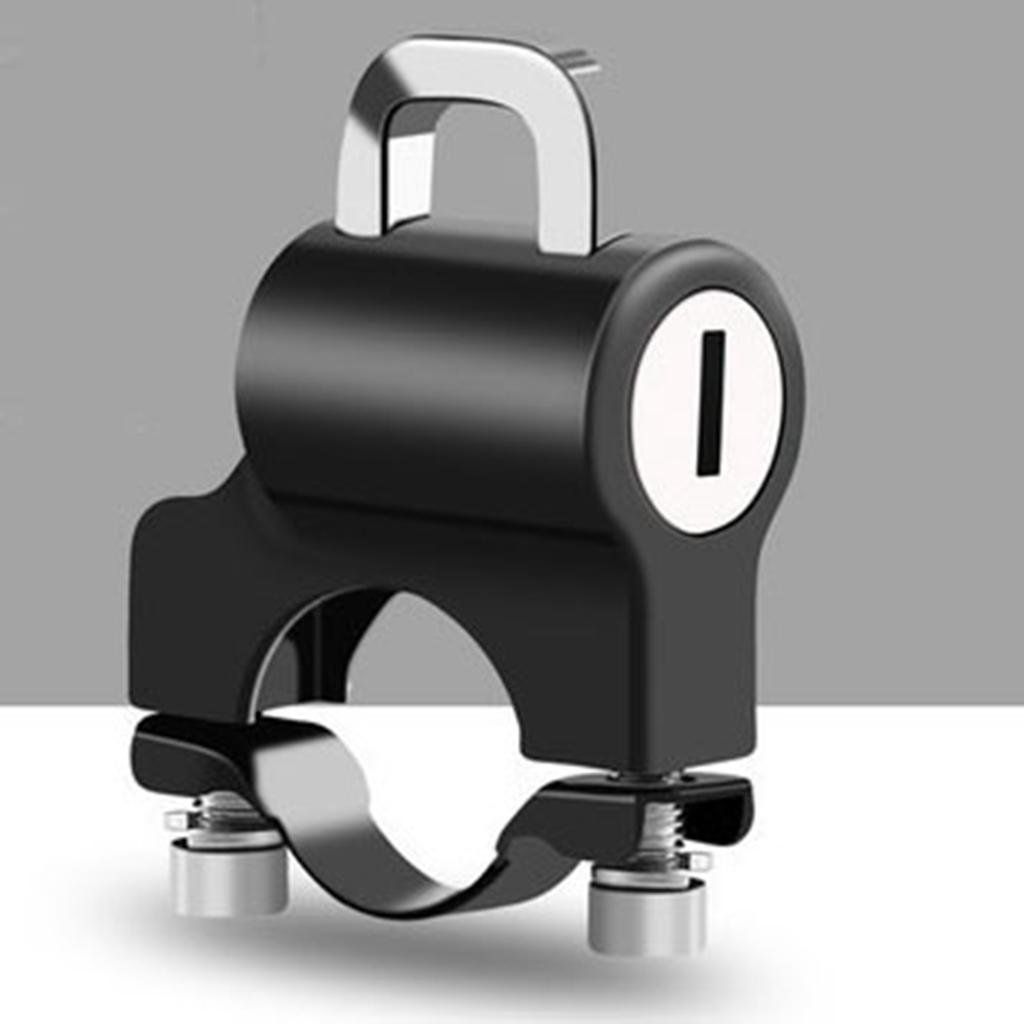 Helmet Lock Anti Theft Handlebar Mount Helmet Safety Lock with 2 Keys for Electric Motorcycles