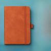 Creative Mini Pocket Notebook A6 Size Leather Cover Study Manual with Elastic Strap Liner Pages Office Supplies