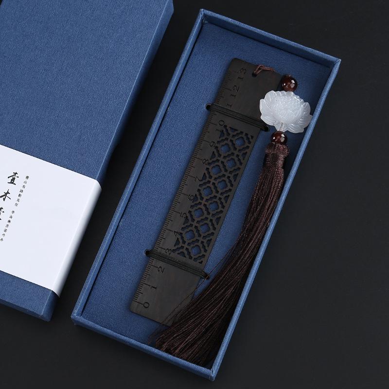 Rosewood Bookmark: Retro Chinese Style Gift for Students - Artistic Ancient Design, Custom DIY Option